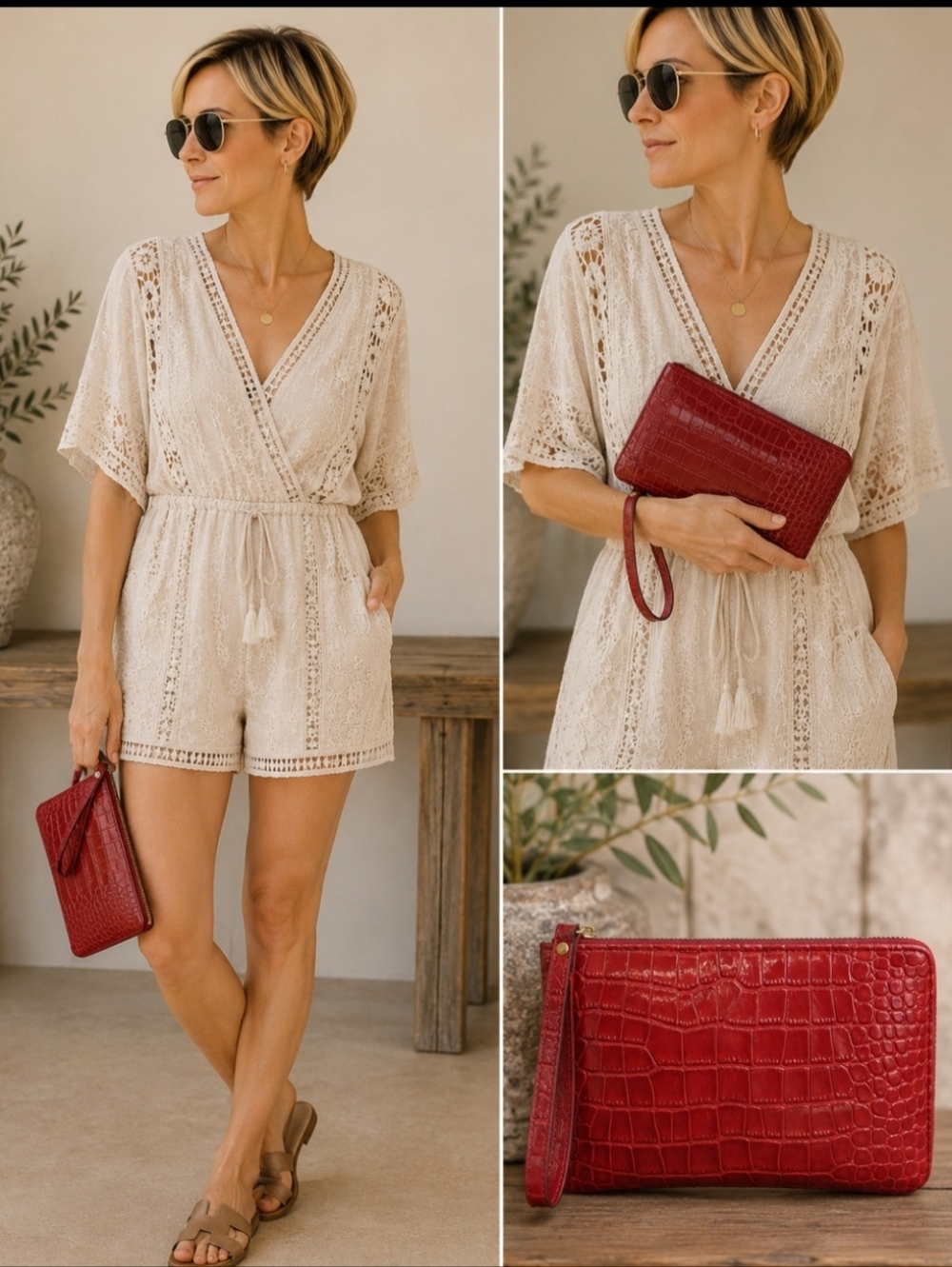 Patricia Nash  Red Croc Wristlet